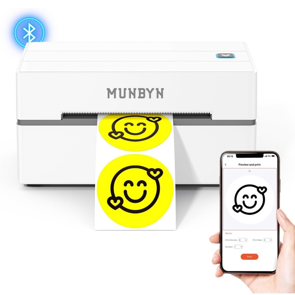 MUNBYN Bluetooth thermal Label Printer (Brand New in Box)